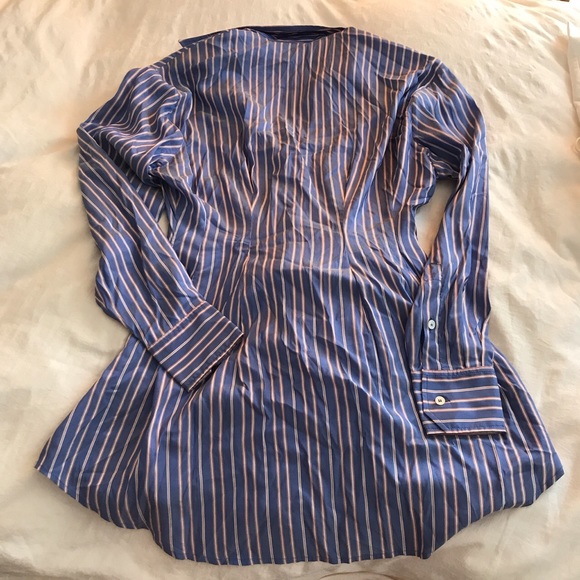 Unravel Project Stripe Silk Shirt Dress - Picture 5 of 7